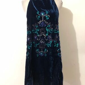 Free people velvet, sequins dress size small